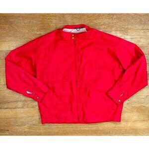 Vintage Mens Mighty Mac Utility Jacket Size M/L (44) 1980s Red Canvas Bomber